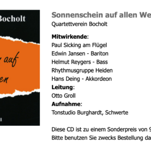 CD Sonnenschein auf allen Wegen